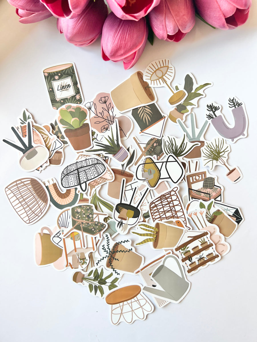 Boho Plants Happy 2 Plan Collab Die Cut Stickers – The Fabulous