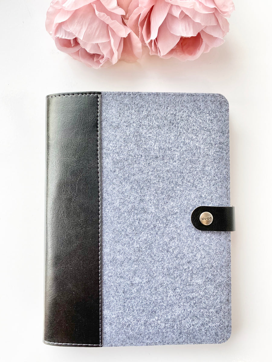 Floral Faux Leather A5/A6 Monthly Weekly Notebook Planner — A Lot Mall