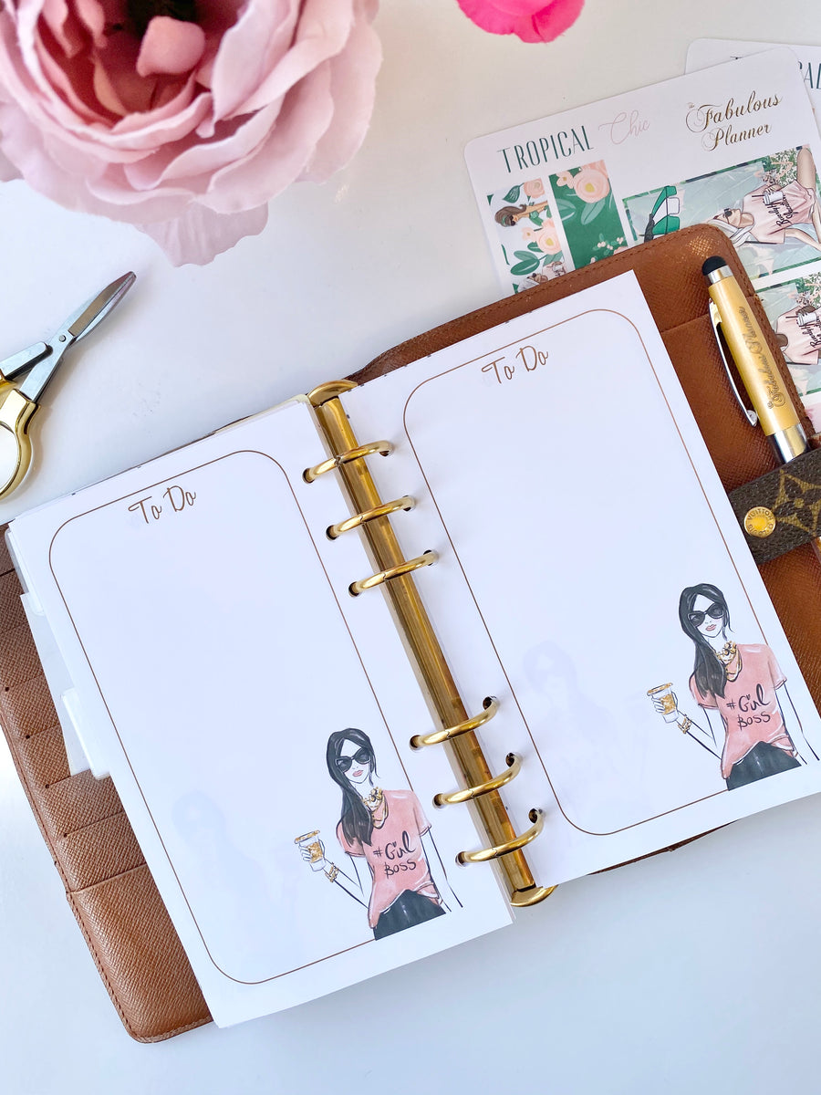 Girl Boss Planner Dashboard, Planner Insert, Filofax Dashboard, Lamina –  The Fabulous Planner