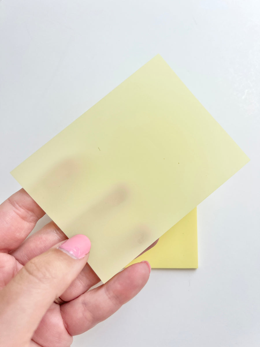 Yellow Transparent Sticky Note Pad – The Fabulous Planner