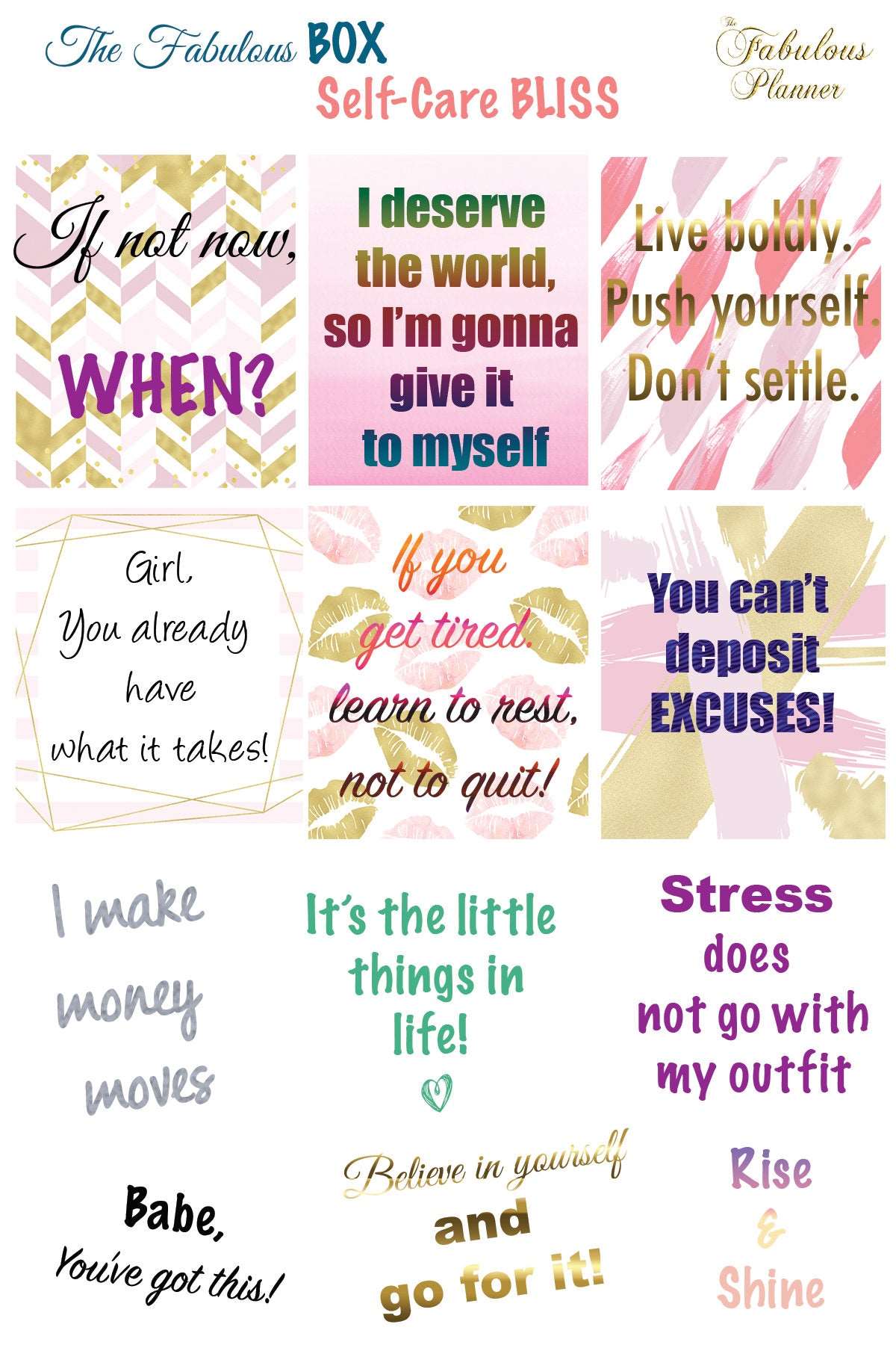 Self Care Sticker Sheet – Kwohtations