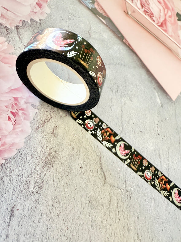 Halloween Moon Mystic Black Washi Tape