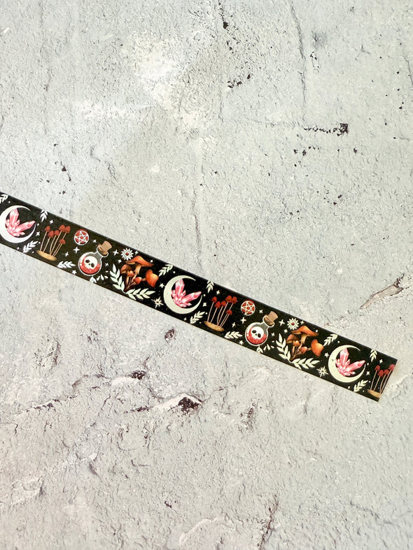 Halloween Moon Mystic Black Washi Tape