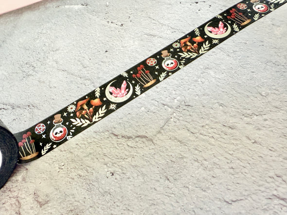 Halloween Moon Mystic Black Washi Tape