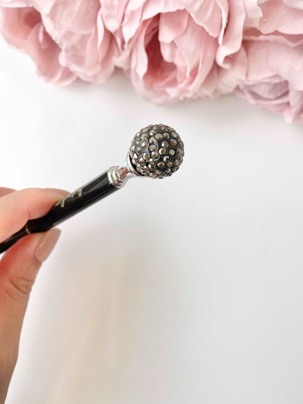 Black Crystal Write your Story Pen