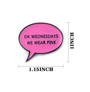 Mean Girls On Wednesdays we wear Pink Enamel Pin – The Fabulous